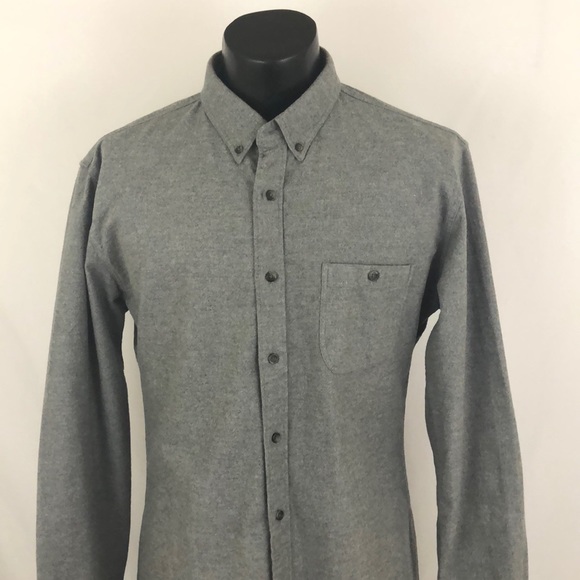 J. Crew Other - J. Crew Button Up Shirt Flannel Gray L Slim Cotton